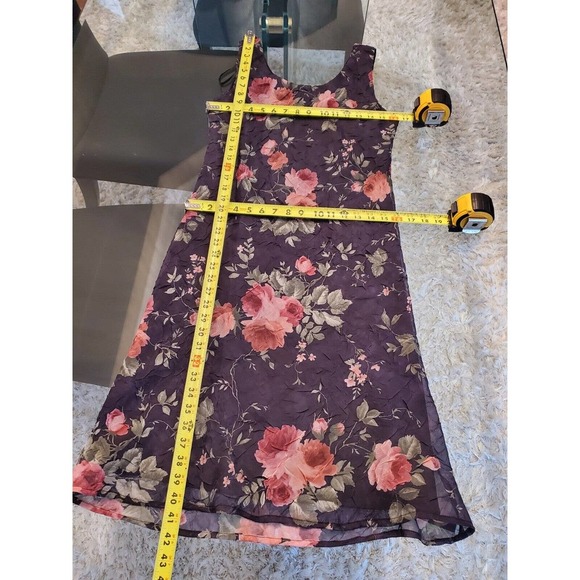 Jessica Howard Women Floral Polyester Round Neck Sleeveless Knee Length Dress 10 - Picture 4 of 12